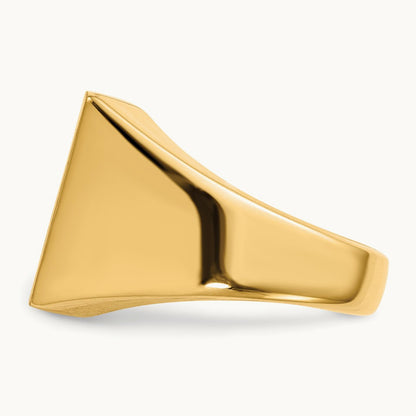 Open Back Mens Signet Ring — photo set