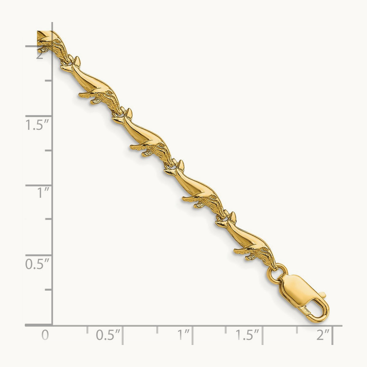Whale Bracelet, 14K