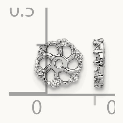 AA Diamond Earring Jacket, 14K White Gold