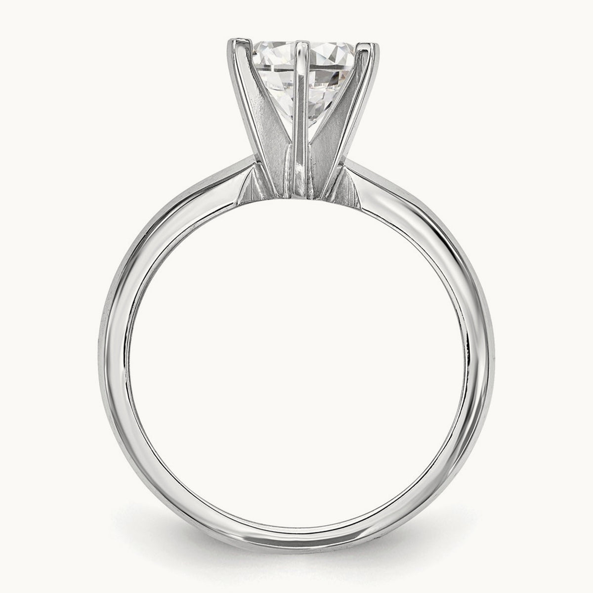 5/8ct. Lightweight Knife Edge 6-Prong Ring Mounting, 14K White Gold
