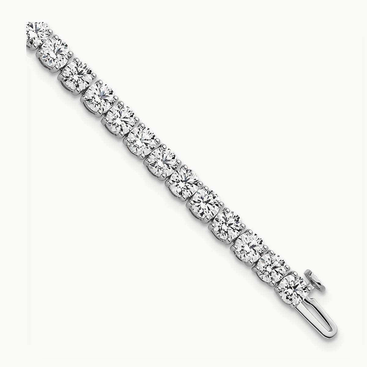 Tennis Bracelet, 10.00 ct tw Lab-Grown Diamond — 14K White Gold