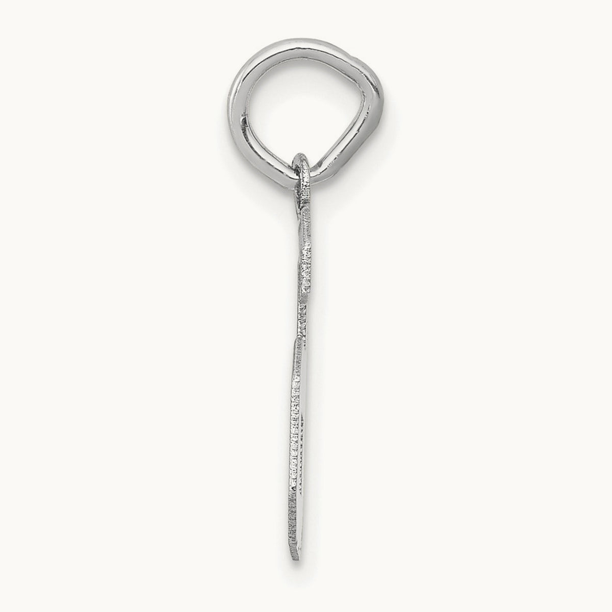 Small Satin Number 6 Charm — 14K White Gold