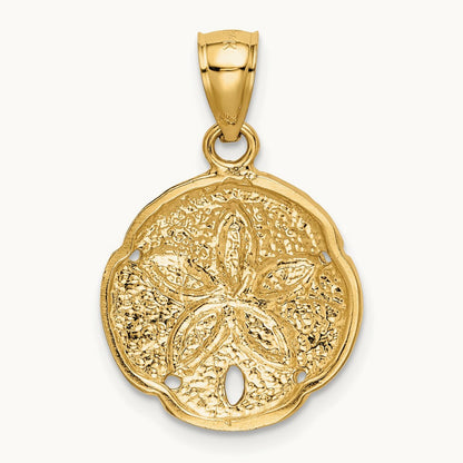 Sand Dollar Pendant, 14K