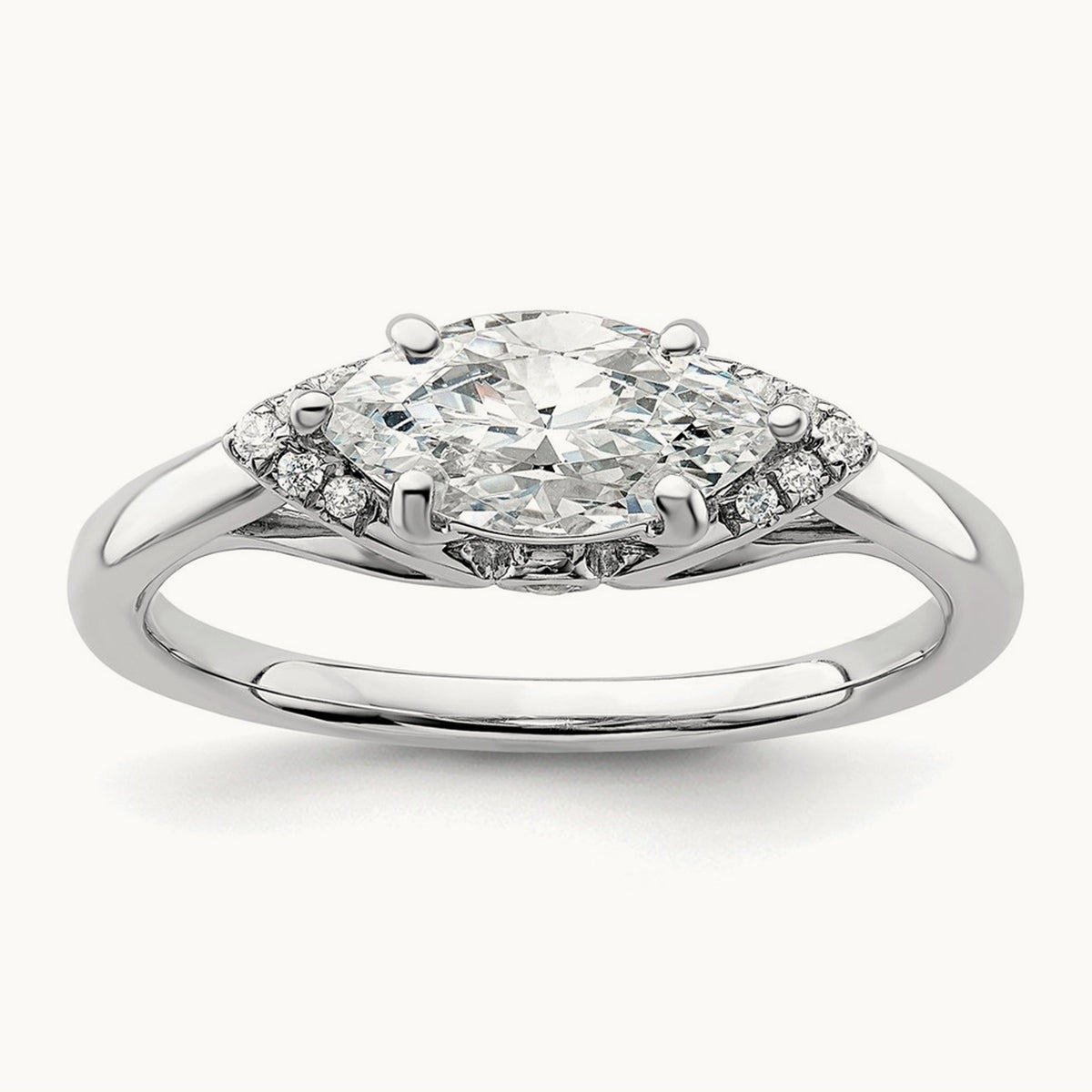 Semi-Mount Engagement Ring, 0.05 ct tw Lab-Grown Diamond