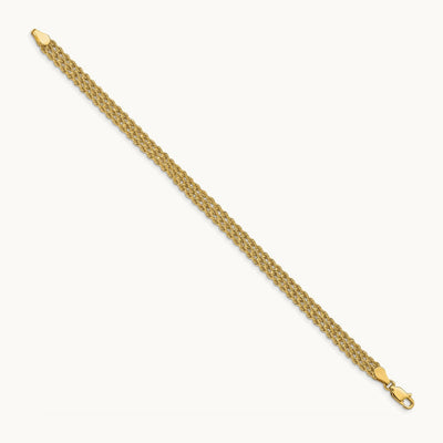 Triple Strand Rope Bracelet, 5.5mm, 14K