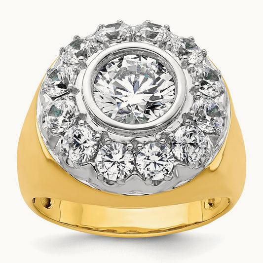 Semi-Mount Men's Cluster Ring, 2.50 ct tw Lab-Grown Diamond