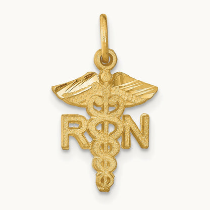 RN Nurse Charm, 14K