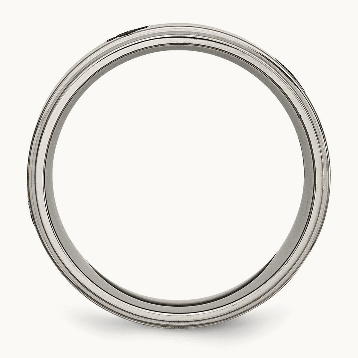 Brushed & Polished Masonic Laser Design Ridged Edge Band — photo set (2)