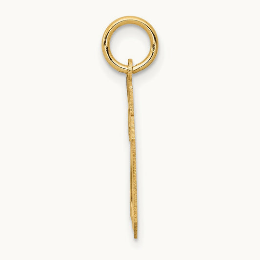 Small Satin Number 20 Charm, 14K