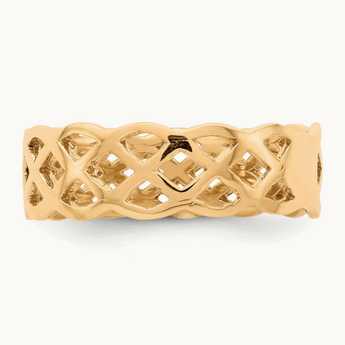 Polished Weave Ring — 14K Yellow Gold, 7