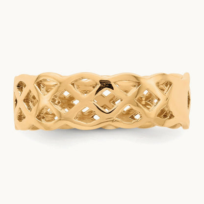 Polished Weave Ring — 14K Yellow Gold, 7
