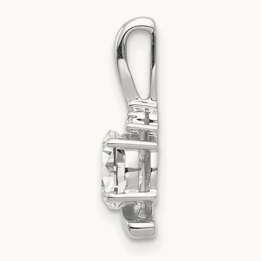 Topaz and Diamond Pendant — 14K White Gold