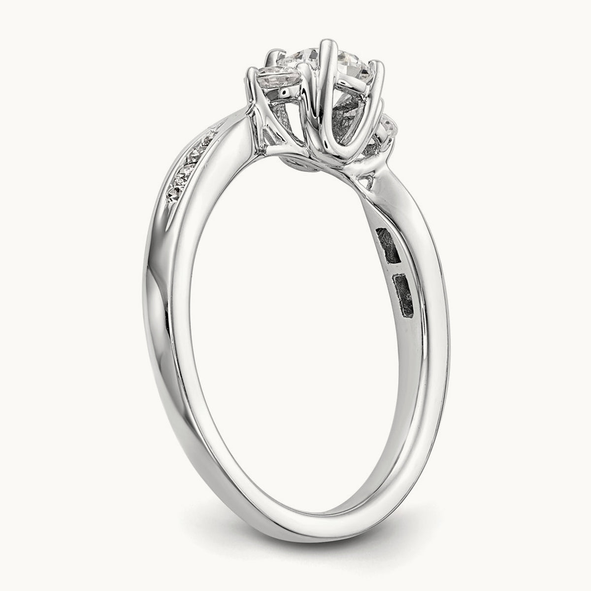3 Stone Engagement Ring, 0.50 ct tw Lab-Grown Diamond