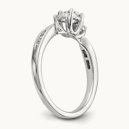 3 Stone Engagement Ring, 0.50 ct tw Lab-Grown Diamond