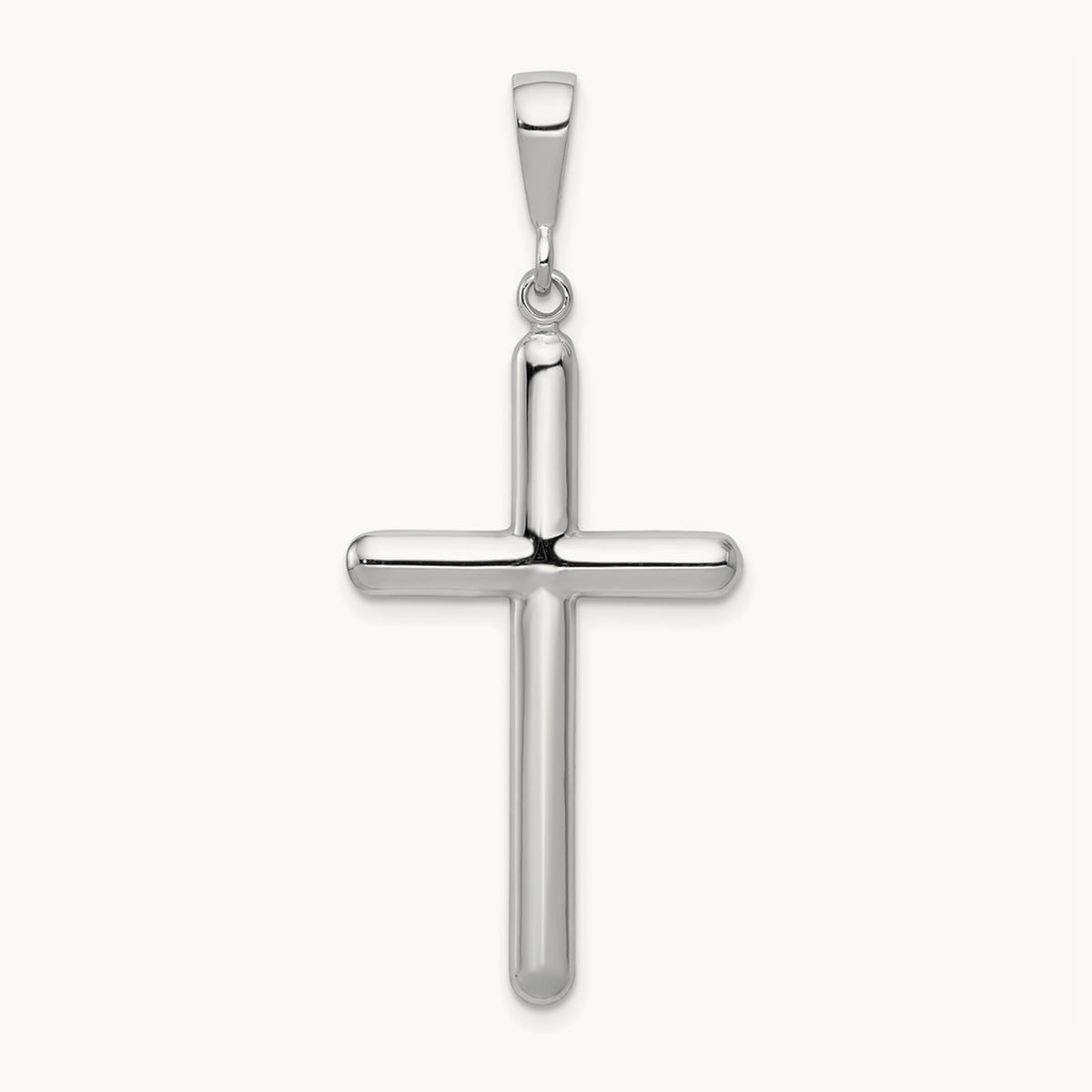 Cross Pendant, 14K White Gold