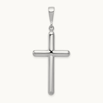 Cross Pendant, 14K White Gold