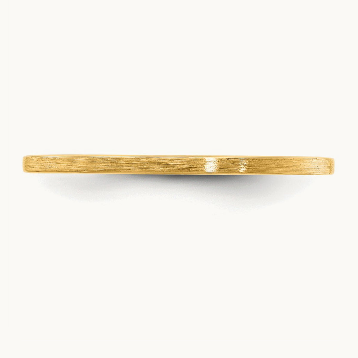 Flat Satin Stackable Band — 14K Yellow Gold