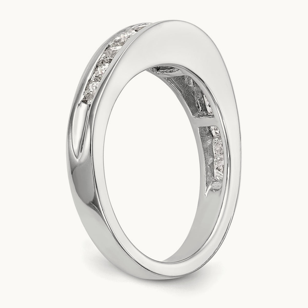 Diamond Wedding Band, 14K White Gold