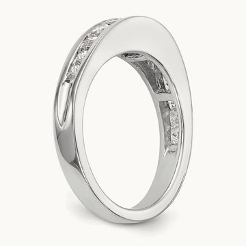 Diamond Wedding Band, 14K White Gold