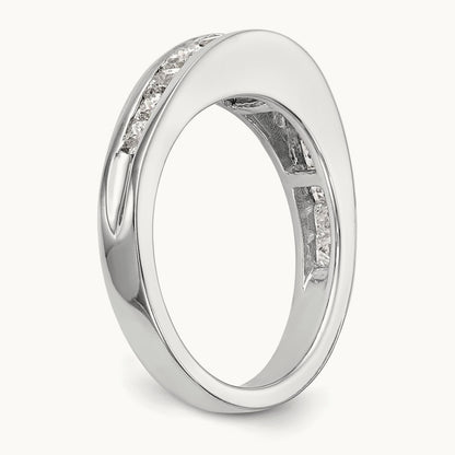 Diamond Wedding Band, 14K White Gold