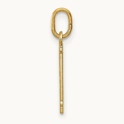 Diamond-cut 21 Pendant, 14K