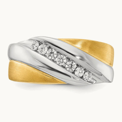 Diamond Men's Ring, 14K Two-tone