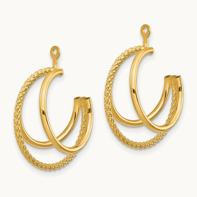 Polished & Twisted Triple Hoop Earring Jackets