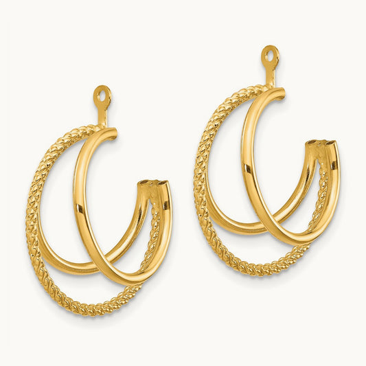 Polished & Twisted Triple Hoop Earring Jackets