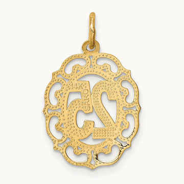 # 25 in Oval Pendant, 14K