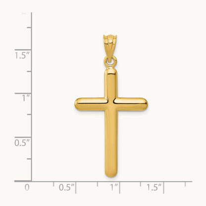 Polished Cross Pendant, 14K