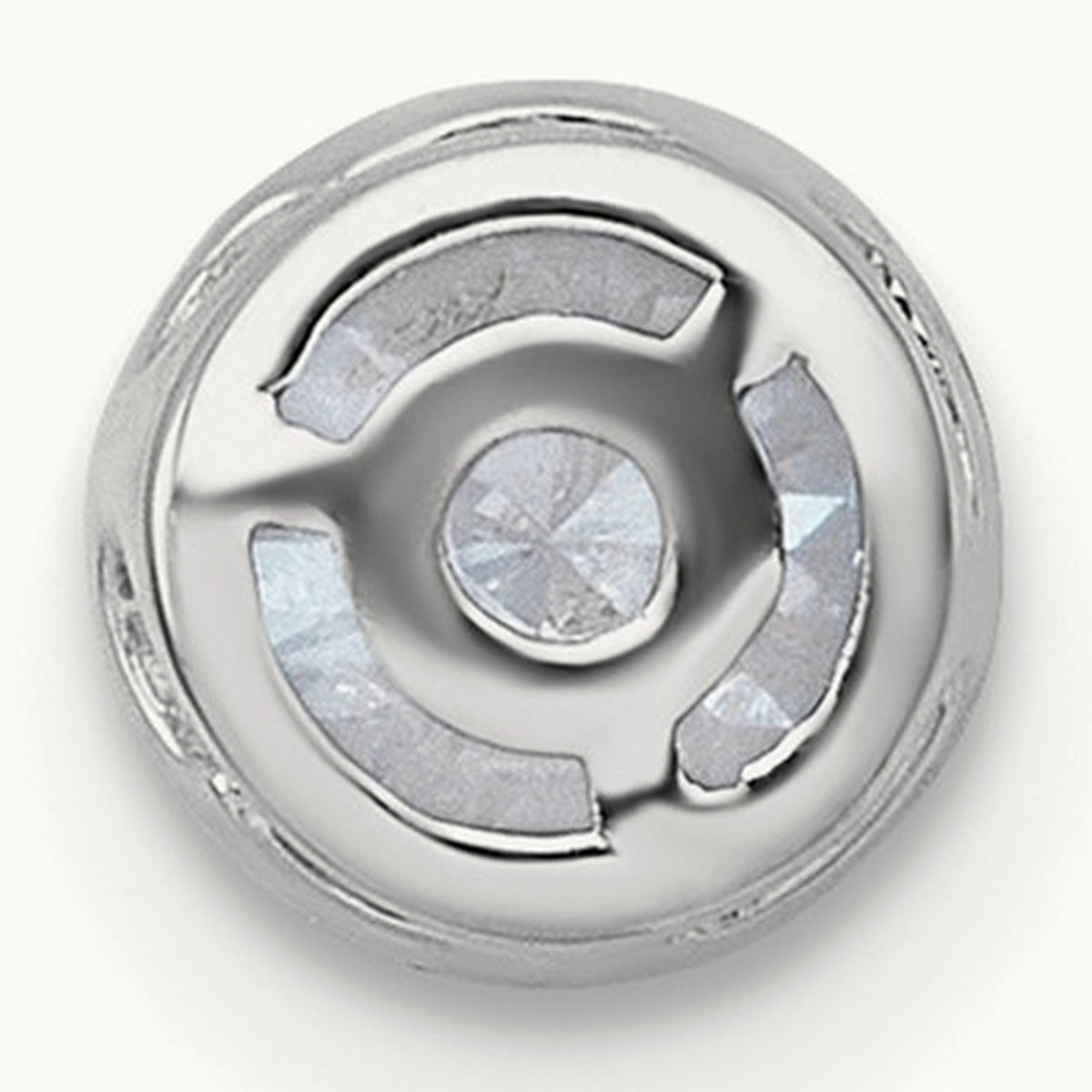 Round Bezel Set Chain Slide Pendant, 0.25-3.00 ct tw Lab-Grown Diamond — 1/2 ct, VS (Best), 14K White Gold
