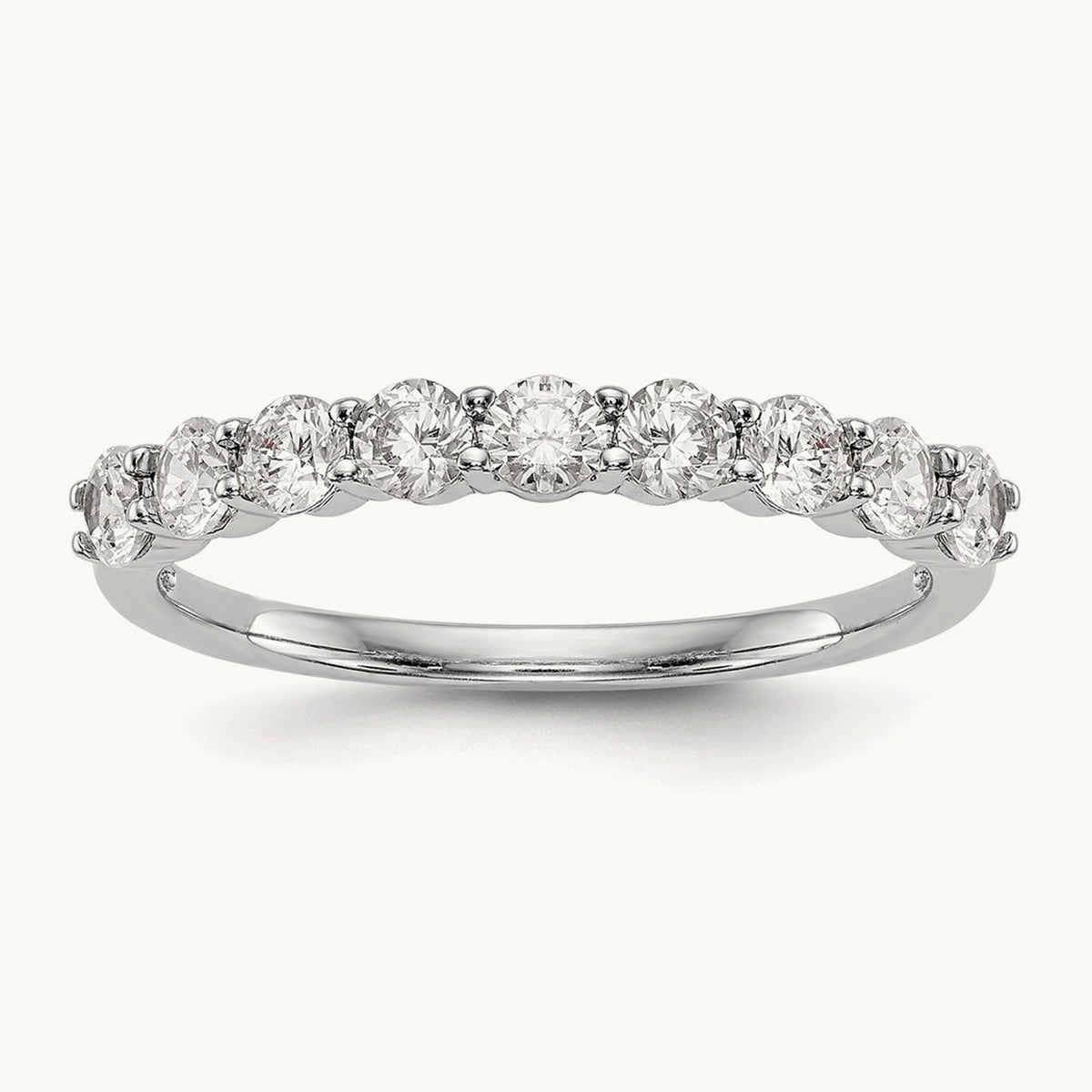Diamond Wedding Band, 14K White Gold