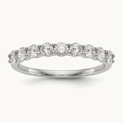 Diamond Wedding Band, 14K White Gold