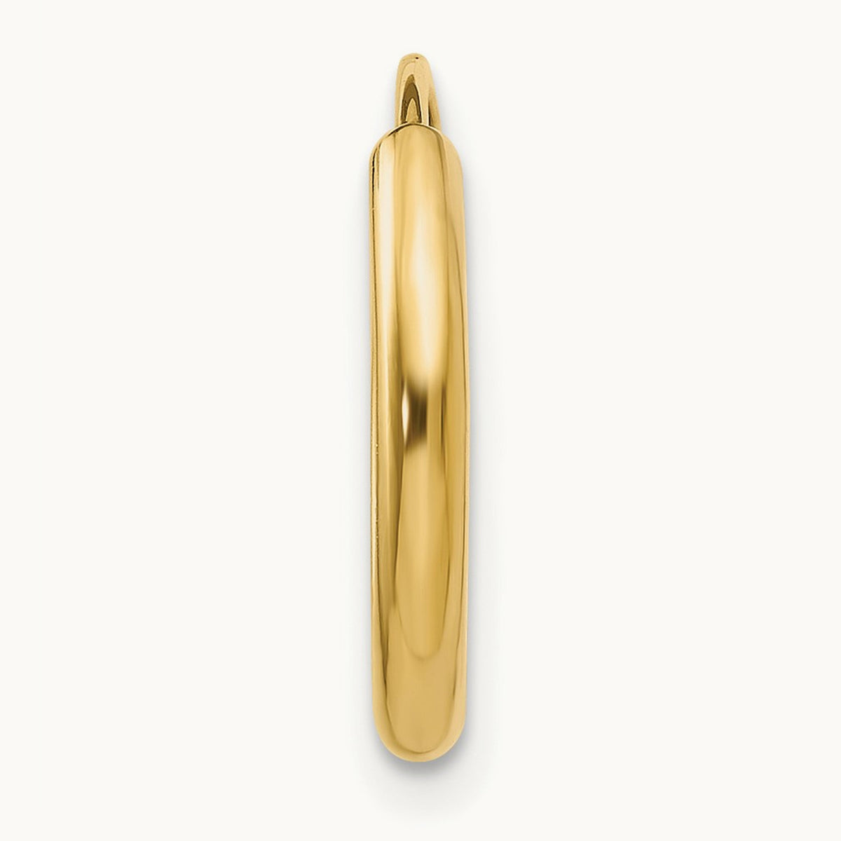 Single 14k Polished Round Endless Hoop Earring, 2mm