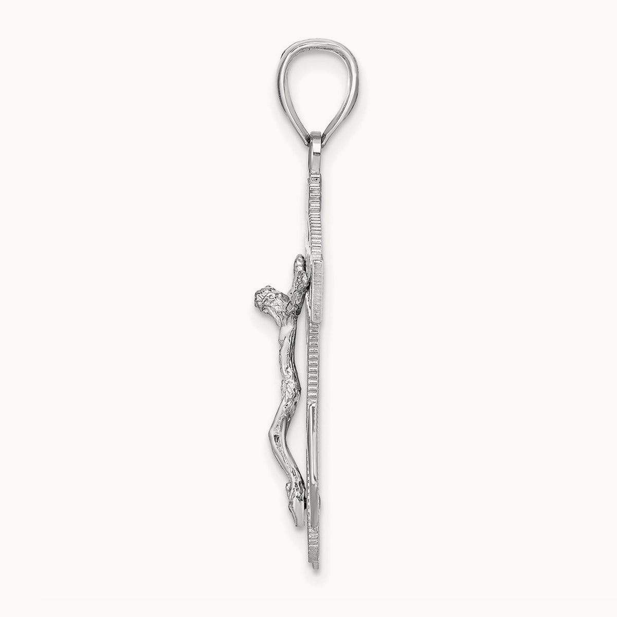 Mariner's Crucifix Pendant — 14K White Gold, 39mm