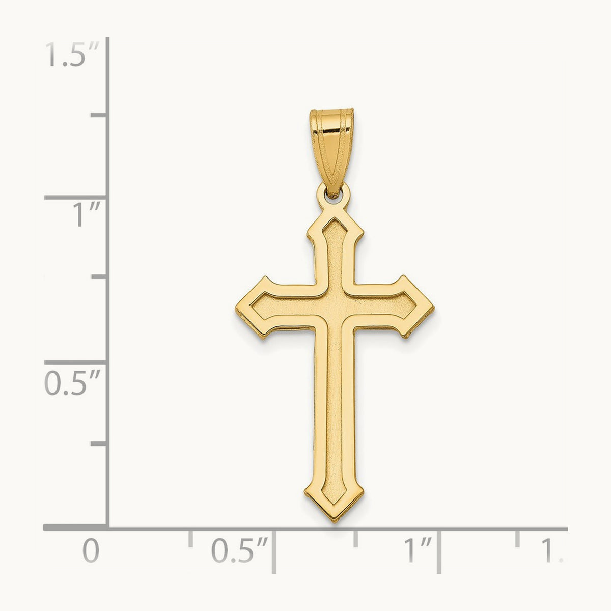 Passion Cross Pendant — 14K Yellow Gold, 30mm