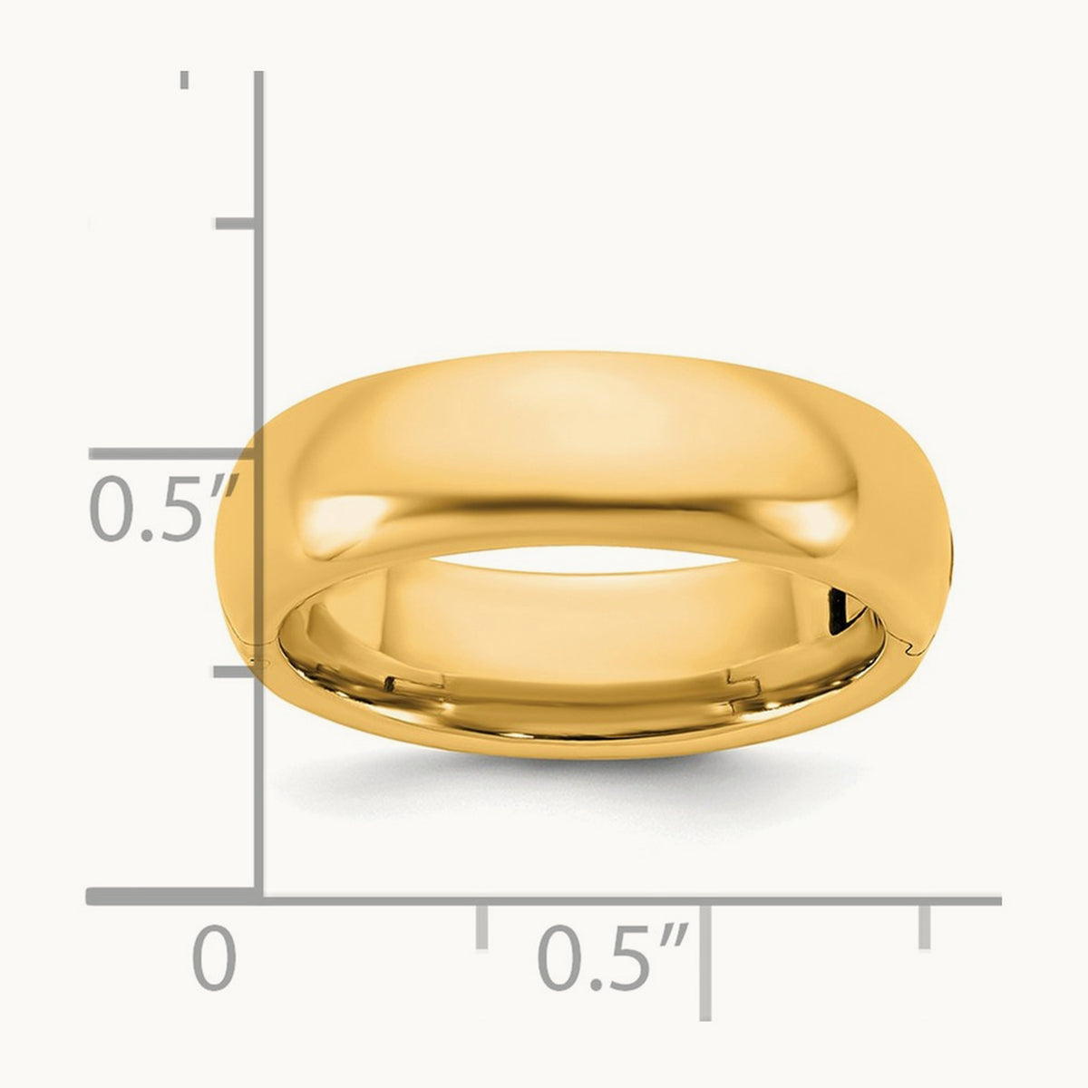 CLIQ Hinged Comfort Fit Wedding Band, 6mm, 14K Yellow Gold