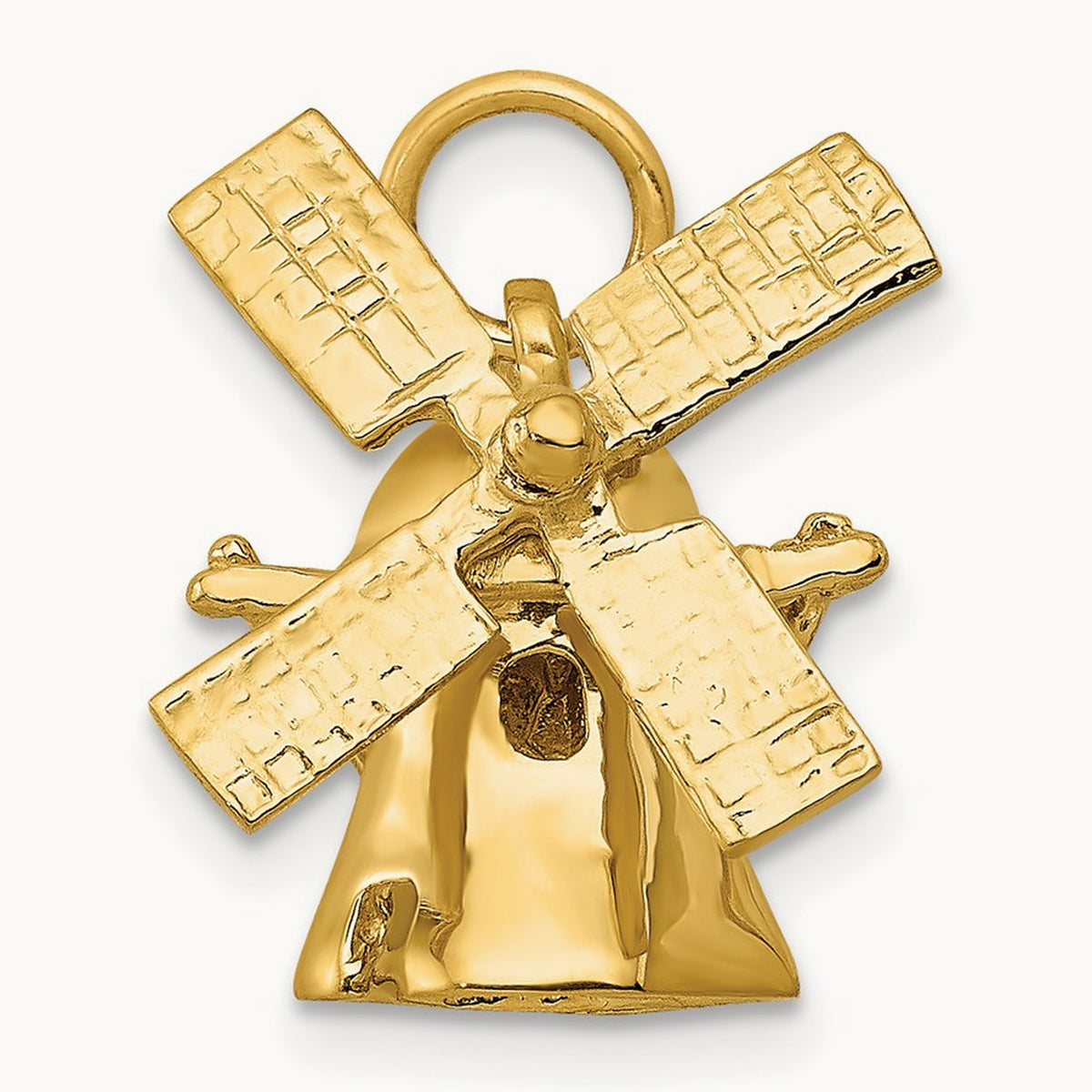 3D Windmill Charm, 14K