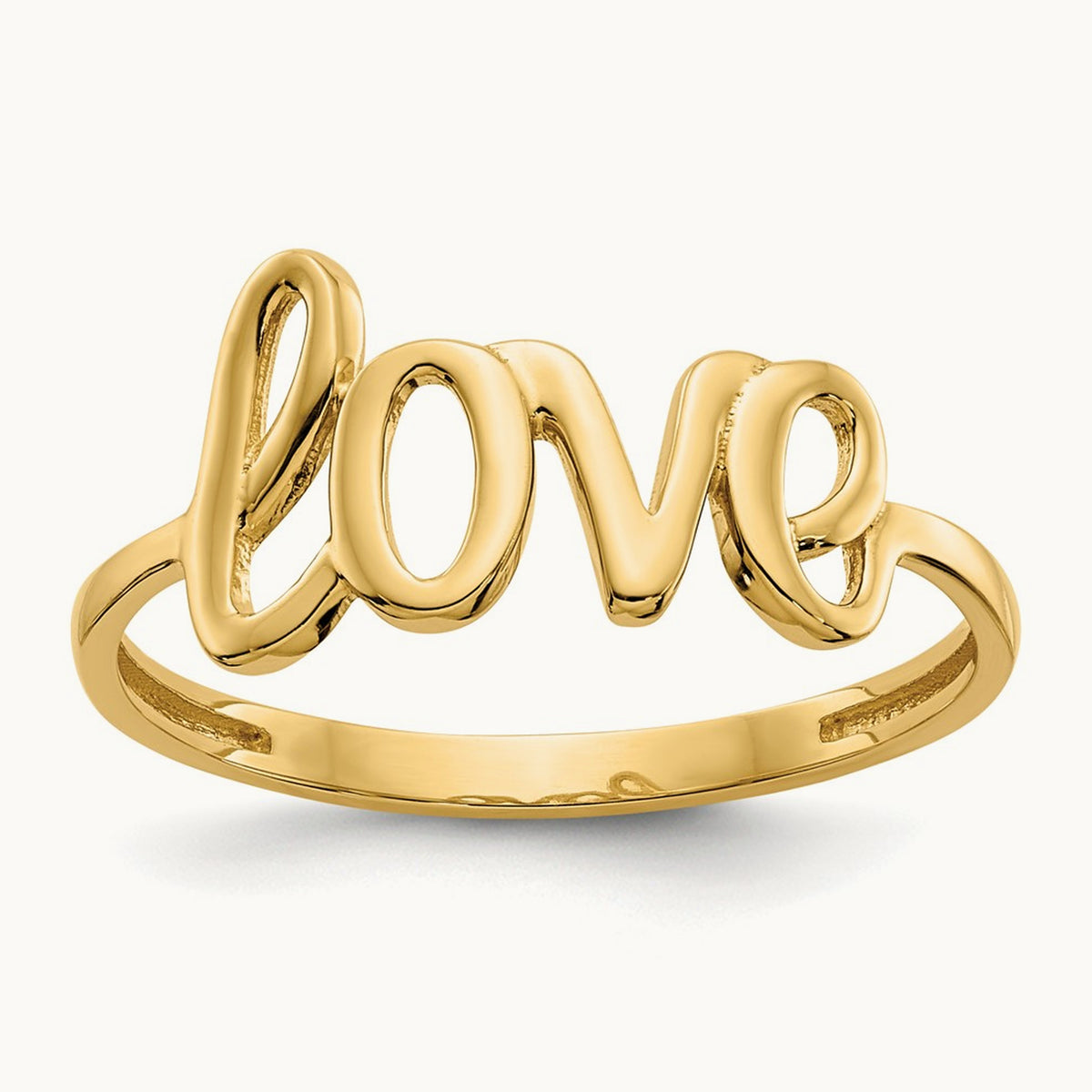 Polished Love Ring, 14K