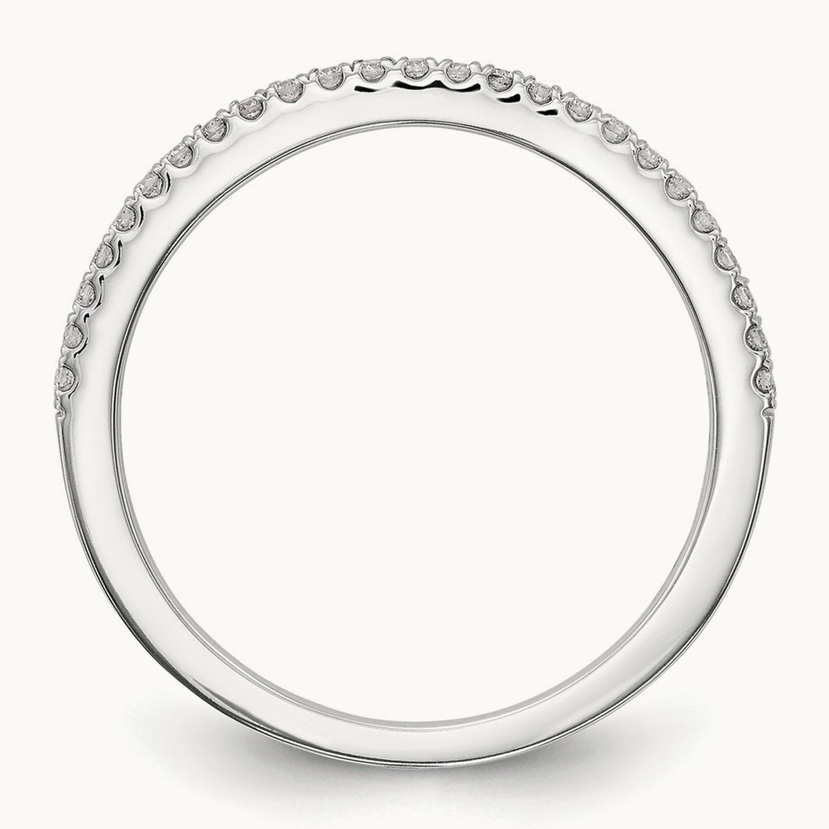 Diamond Set of 2 Wedding Bands, 14K White Gold