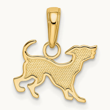 Dog Pendant, 14K