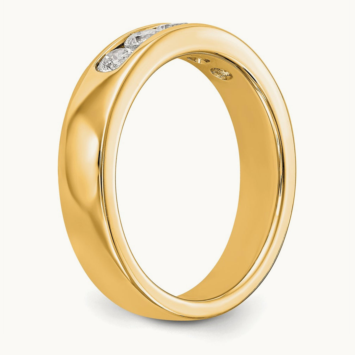 Setting: 5- Stone Closed Channel Band Mounting, 3.1mm — 14K Yellow Gold