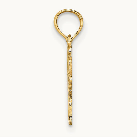 SWIM MOM w/Swimmer Charm, 14K