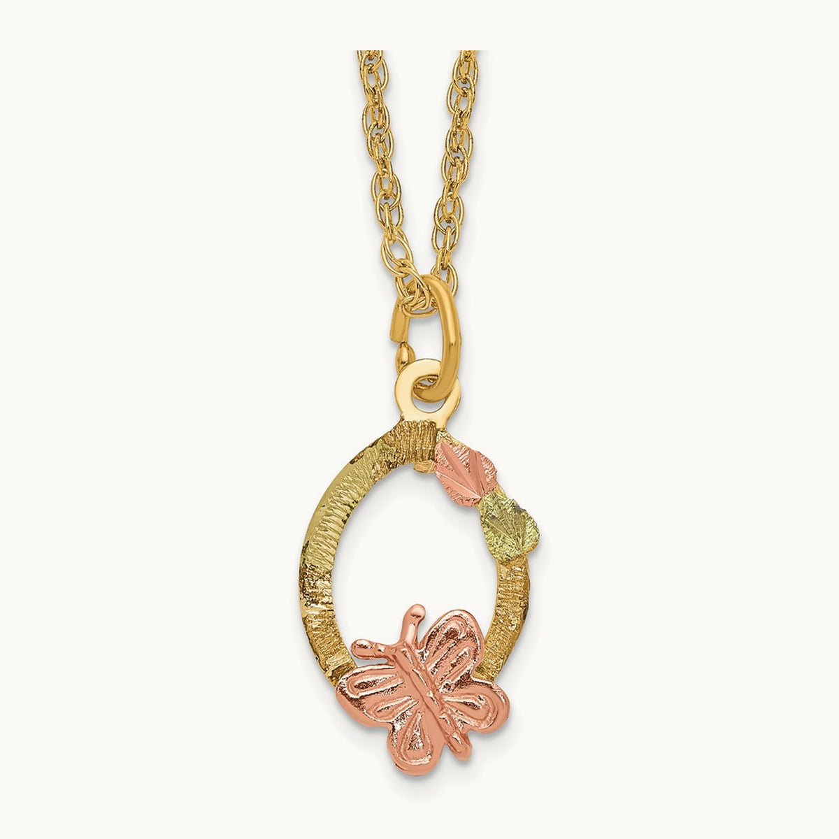 Black Hills Gold Butterfly Necklace