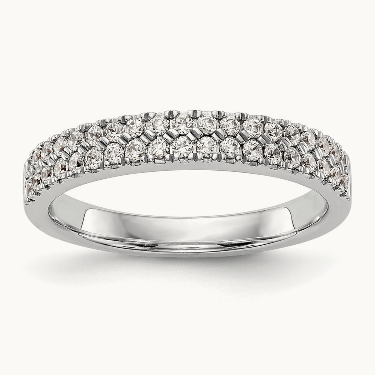 Double Row Band, 0.50 ct tw Lab-Grown Diamond
