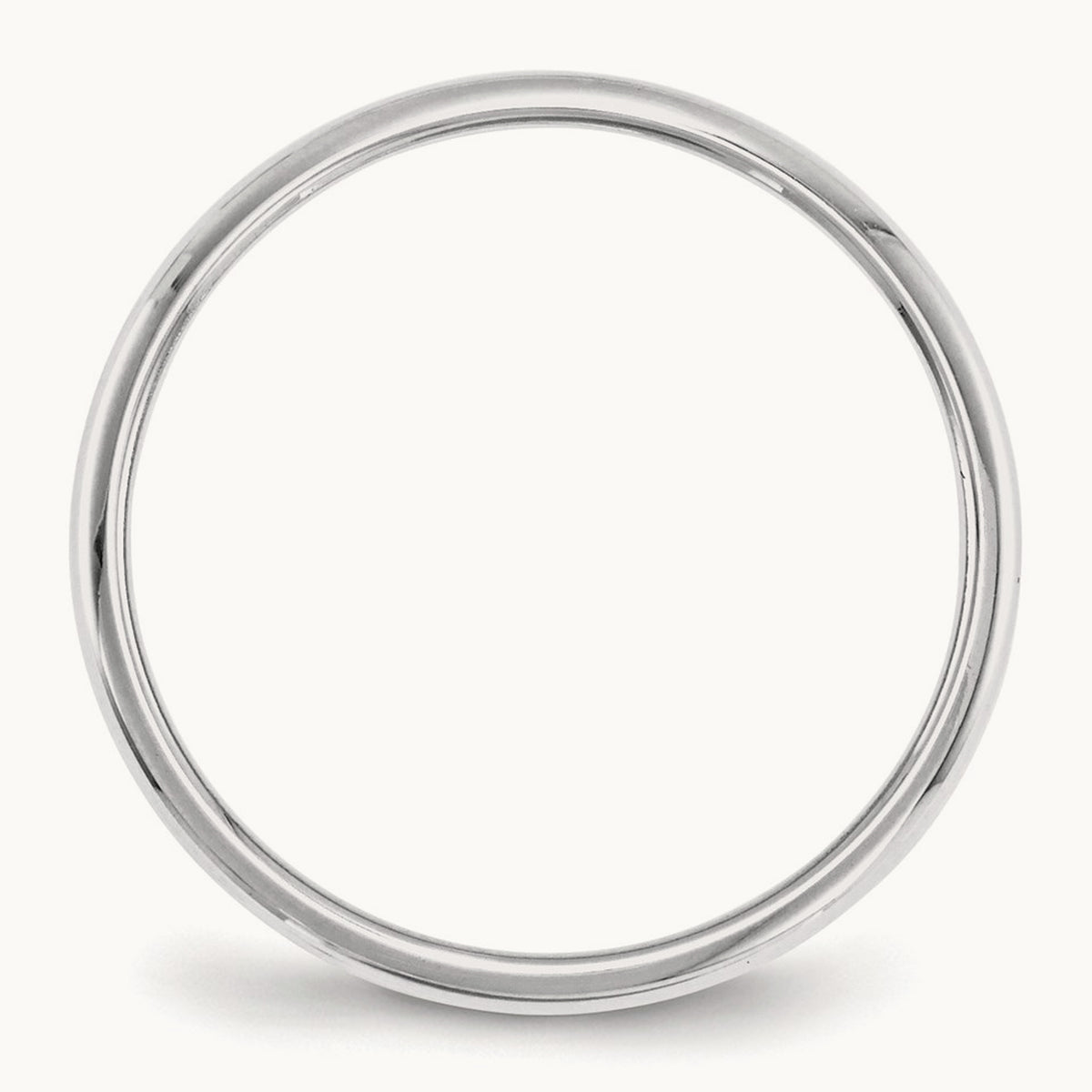 Half Round Band, 2mm, 10K White Gold