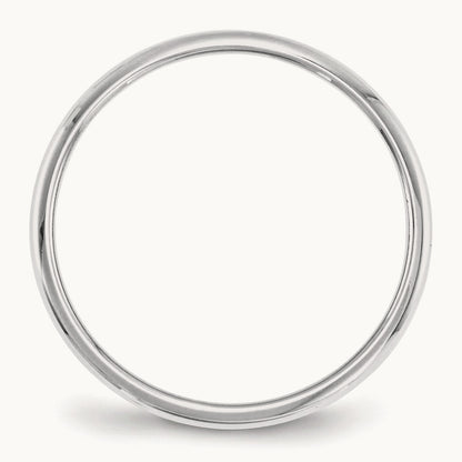 Half Round Band, 2mm, 10K White Gold
