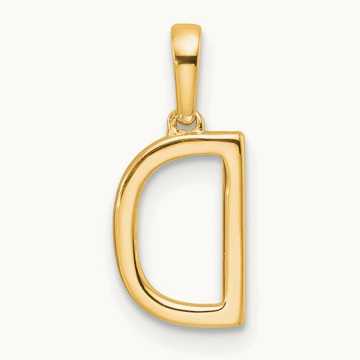 Diamond Letter D Initial Pendant, 14K