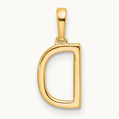 Diamond Letter D Initial Pendant, 14K