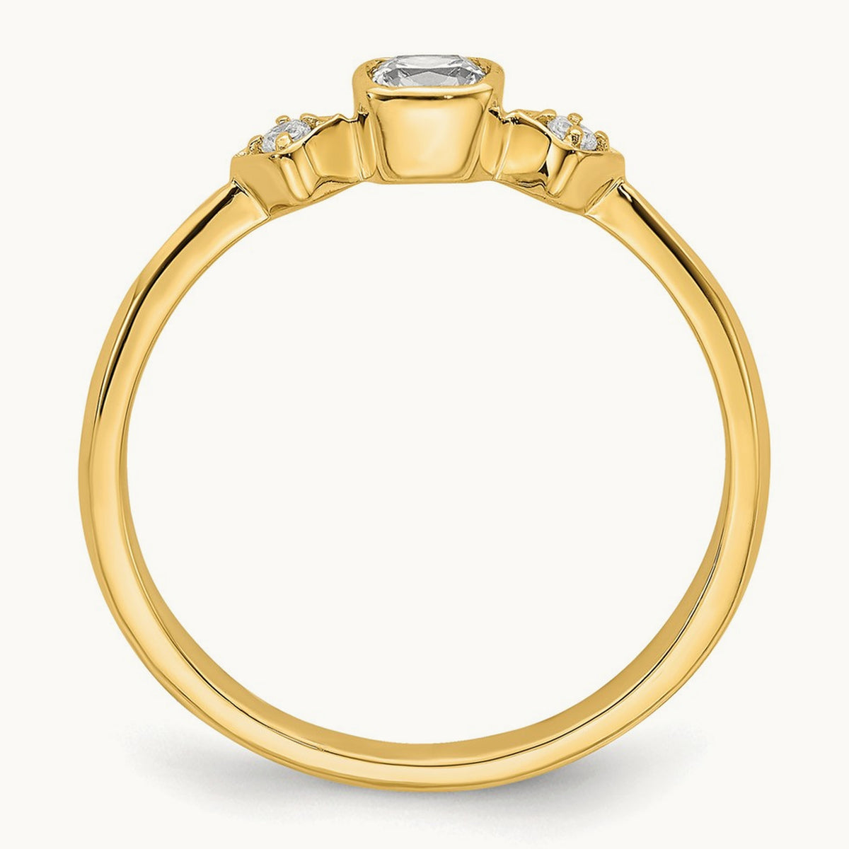 Petite Cushion Ring — 14K Yellow Gold, 7